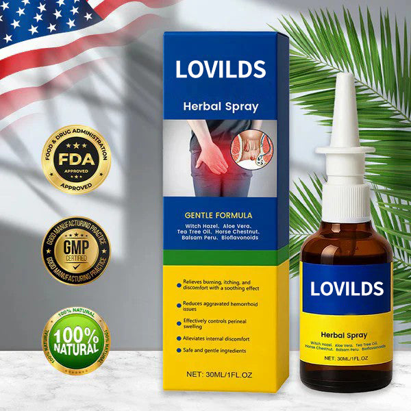 LOVILDS™ Herbal Spray – Directe natuurlijke verlichting bij jeuk, branderigheid en bloeding 🌿