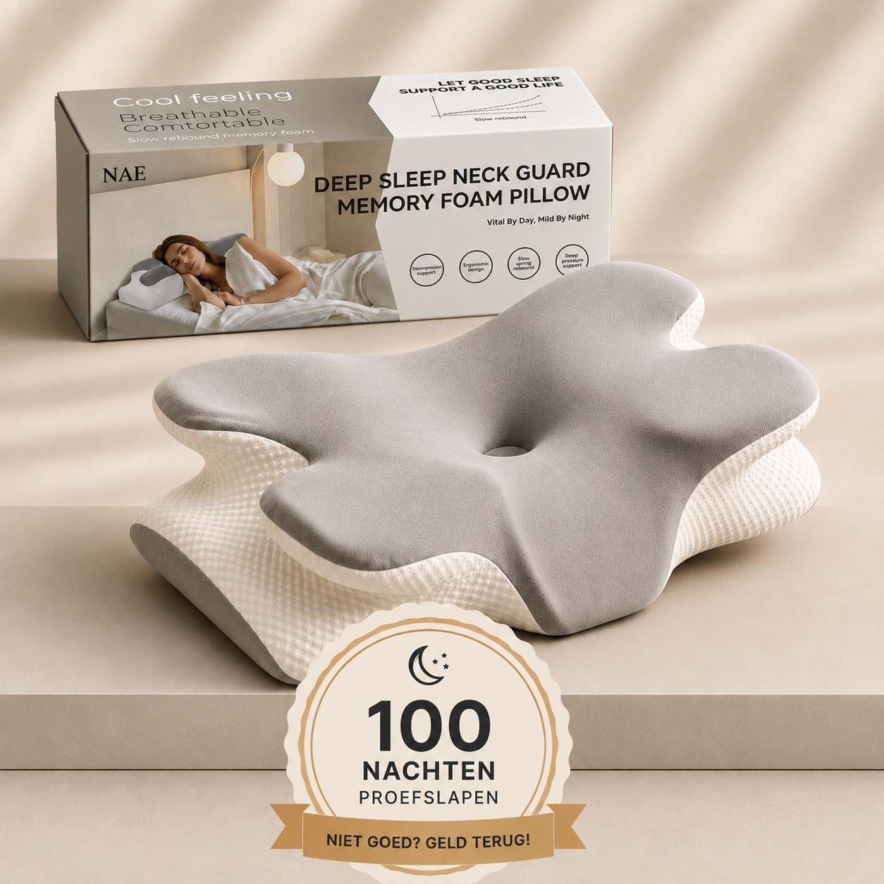 NAE Recovery Pillow – Ergonomisch Slaapkussen voor Nek & Schouders