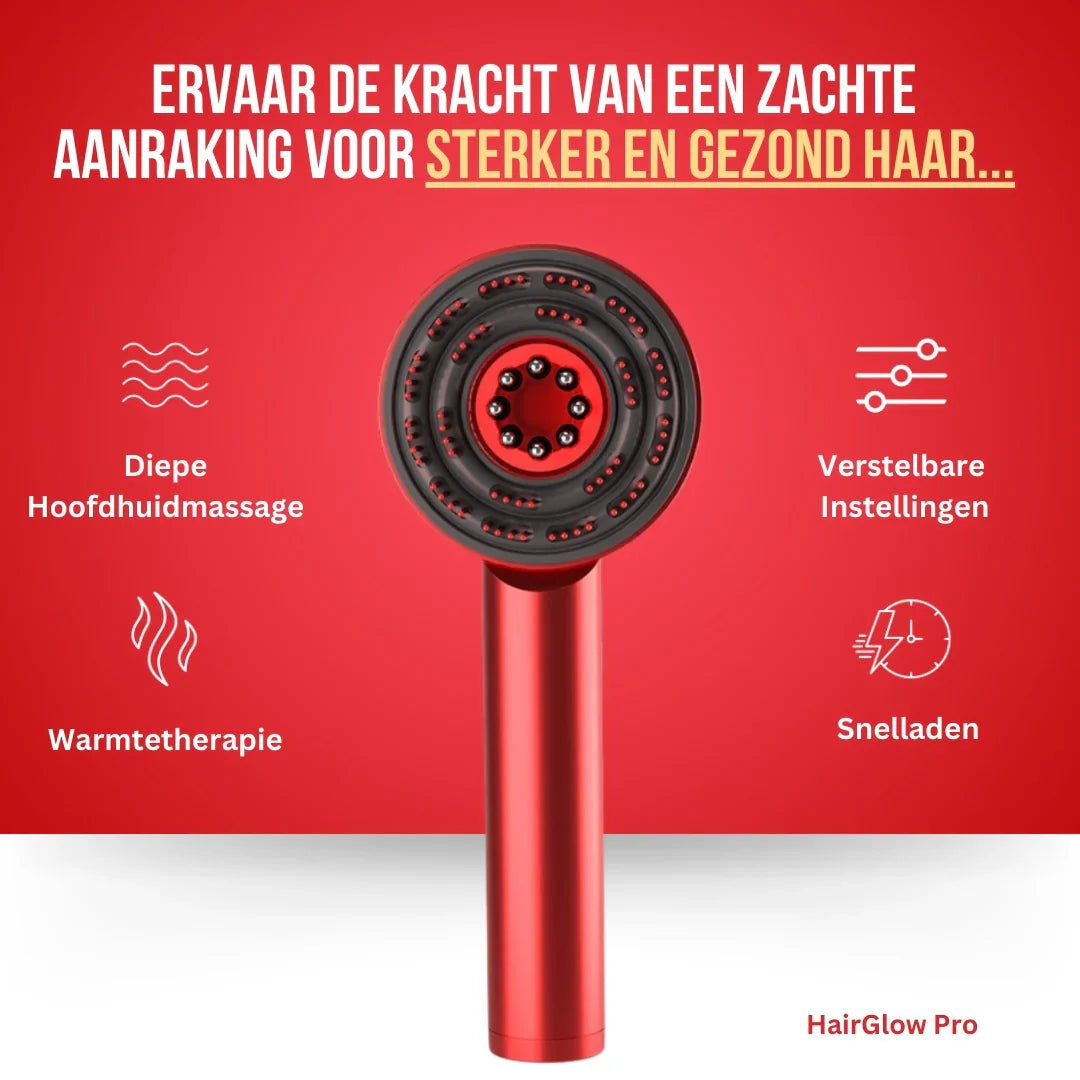 HairMulti Massagekam helpt bij het verminderen van haaruitval en bevordert de haargroei