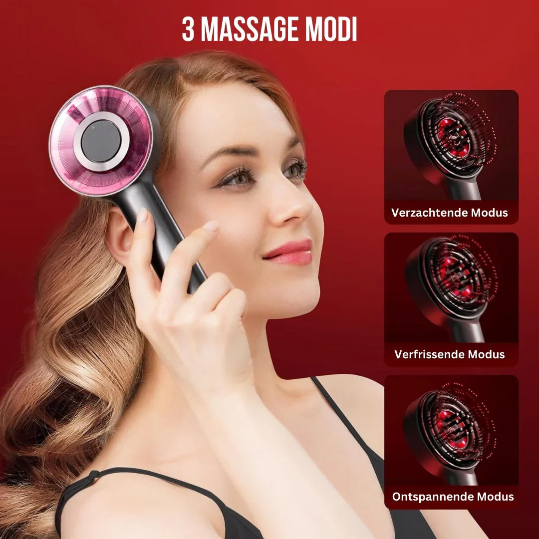 HairMulti Massagekam helpt bij het verminderen van haaruitval en bevordert de haargroei