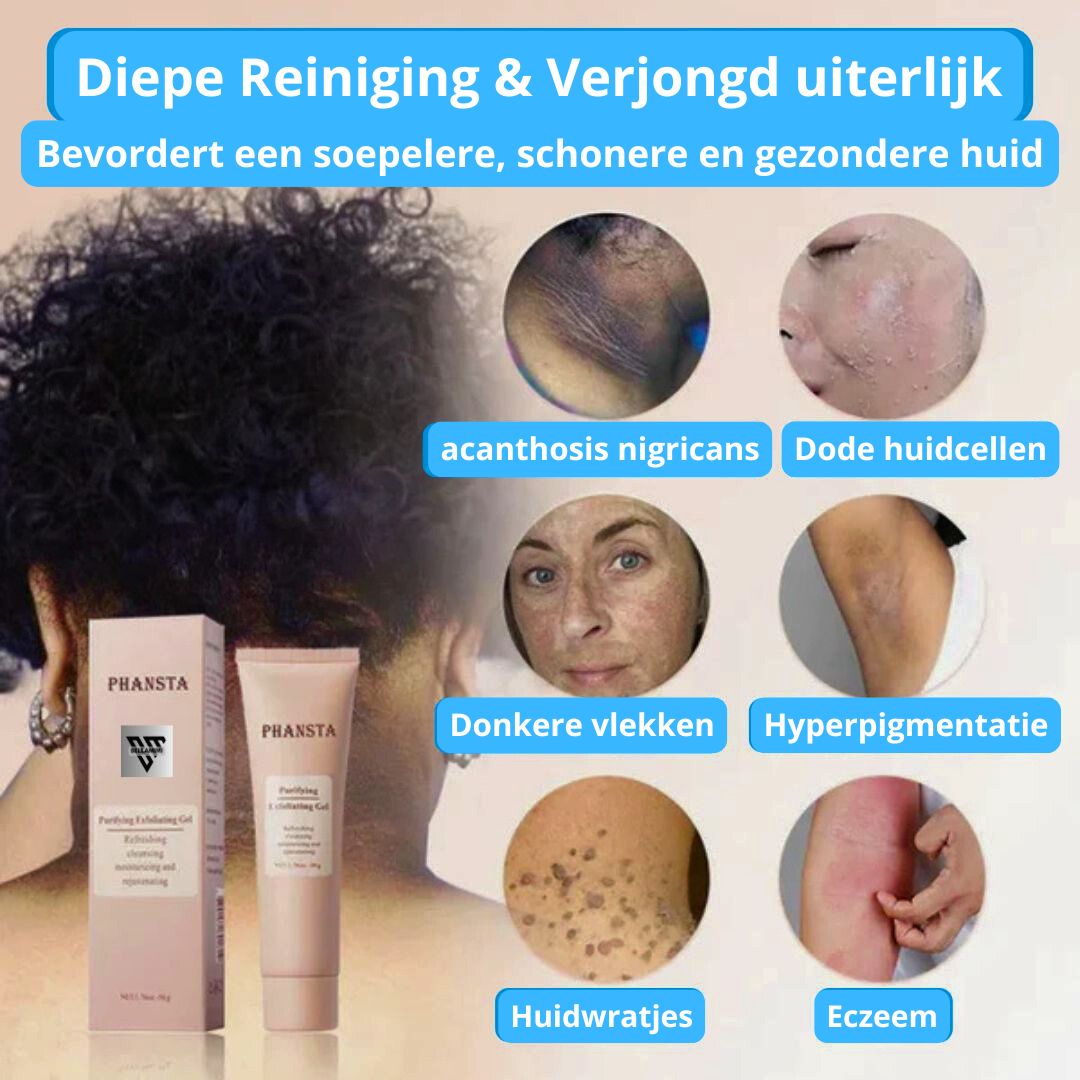 PHANSTA - Lichaam en Gezicht Scrub Gel – Diepe Reiniging en Hydratatie 50ml