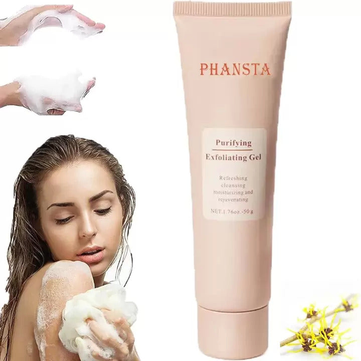 PHANSTA - Lichaam en Gezicht Scrub Gel – Diepe Reiniging en Hydratatie 50ml