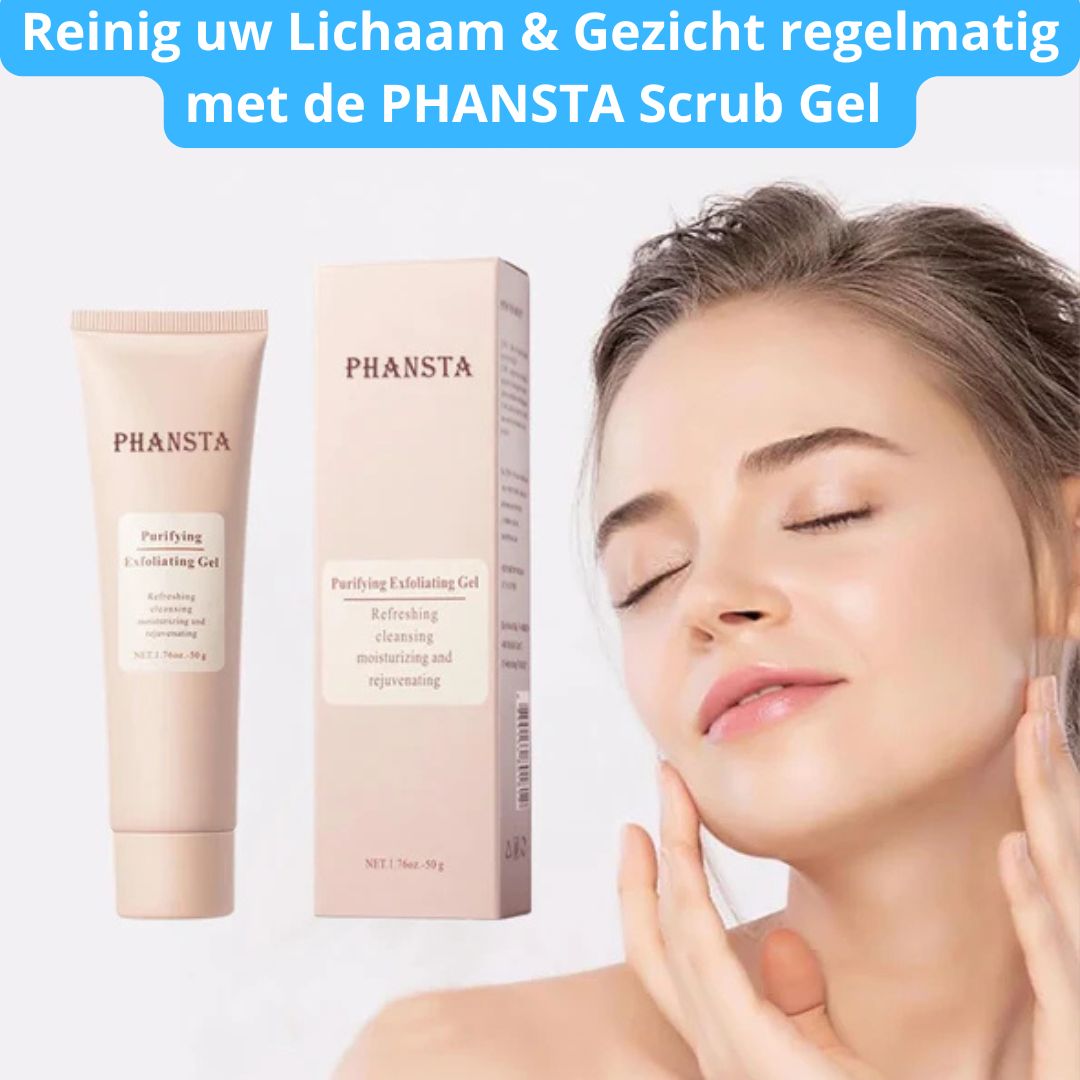 PHANSTA - Lichaam en Gezicht Scrub Gel – Diepe Reiniging en Hydratatie 50ml