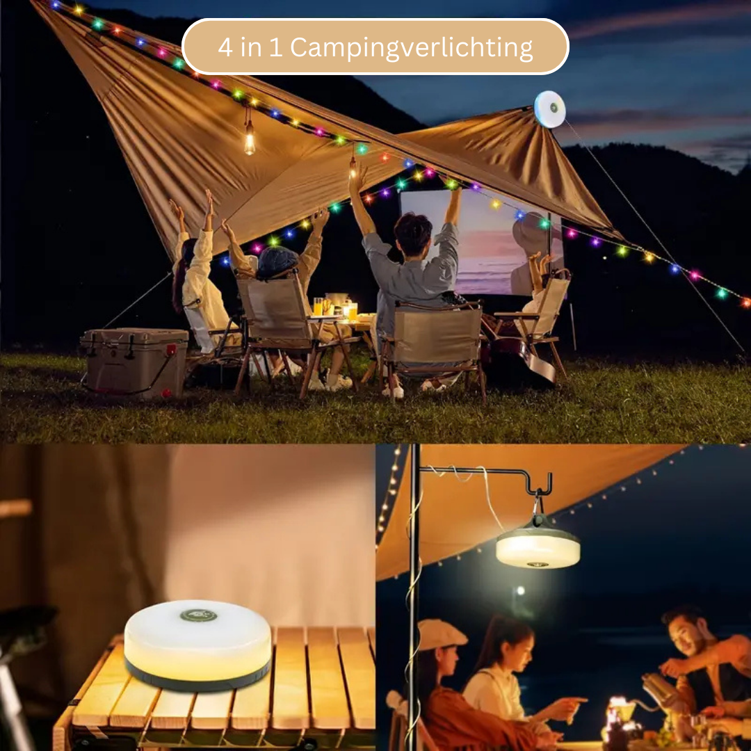 RadiantEdge | Campinglamp die je weg verlicht en je apparaten van stroom voorziet