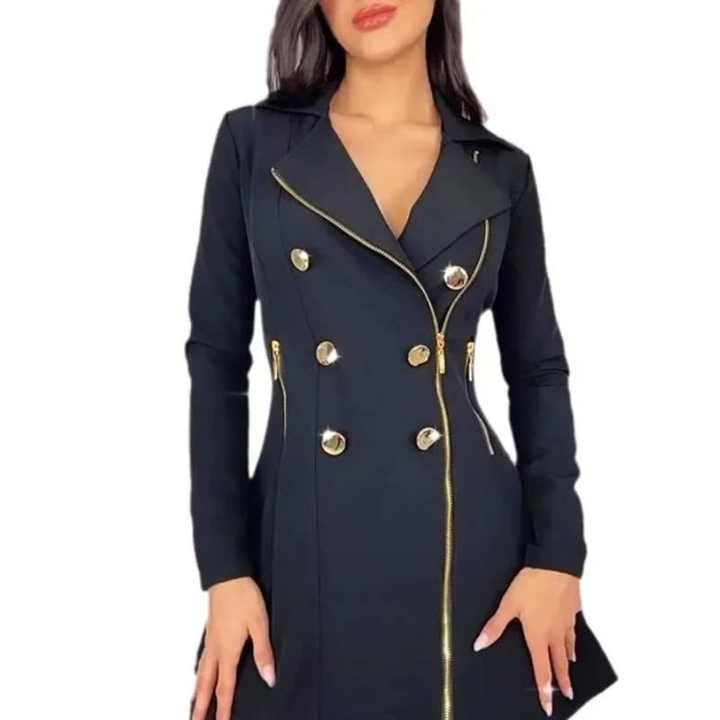 Bellissa - Blazer Jurk Dames Met Ritssluitingen