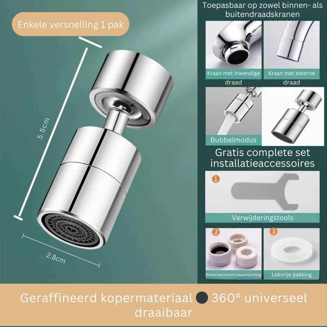 AquaGlide | Geef jouw kraan de upgrade die hij nodig heeft