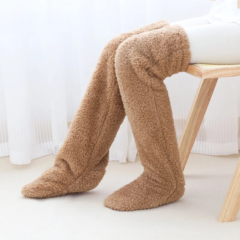 CozyKnit - Fluffy Over-Knee Wintersokken