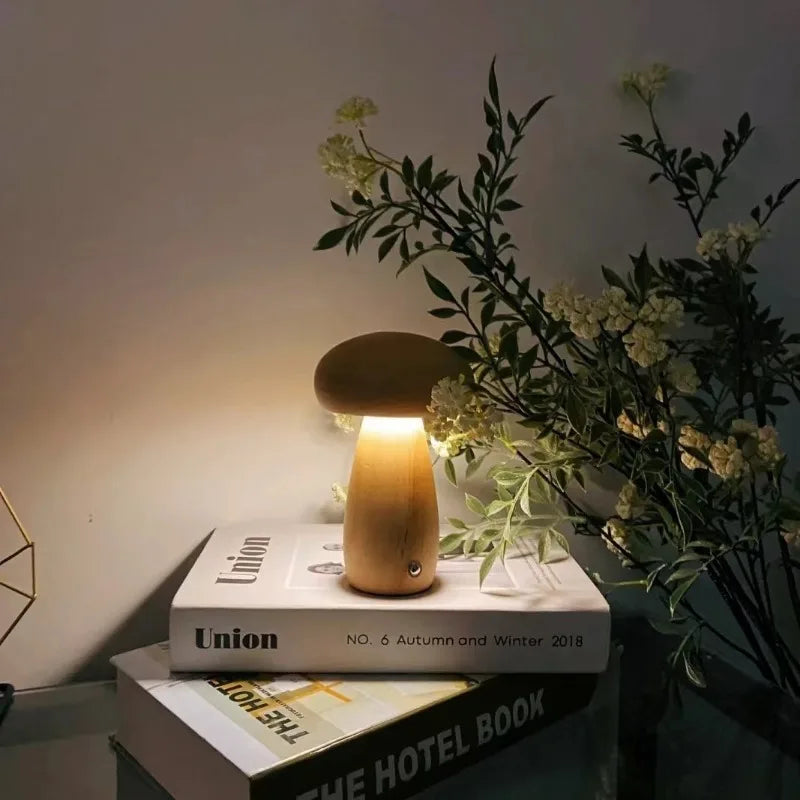 AuraMush | Massief houten lamp voor gezellige sfeer