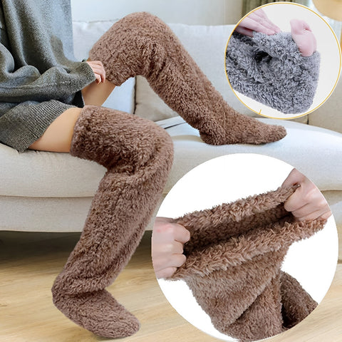 CozyKnit - Fluffy Over-Knee Wintersokken